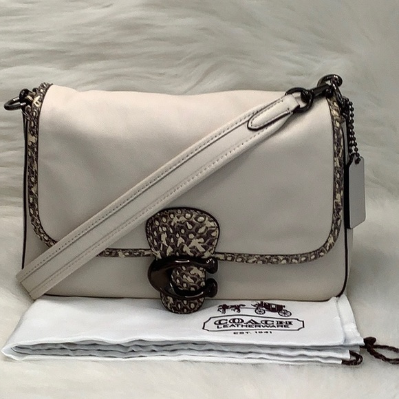 COACH SOFT TABBY CROSSBODY SNAKESKIN DETAIL - Picture 15 of 16